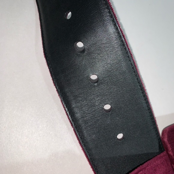 vintage SAINT LAURENT velvet over calfskin BELT main image 9